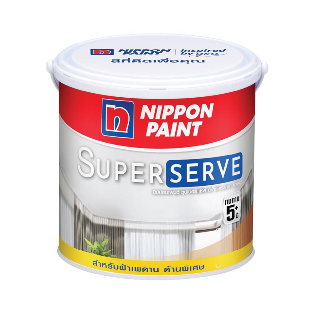 สีน้ำทาฝ้า ชนิดด้าน NIPPON PAINT SUPER SERVE SS800 สีขาว 1 แกลลอน