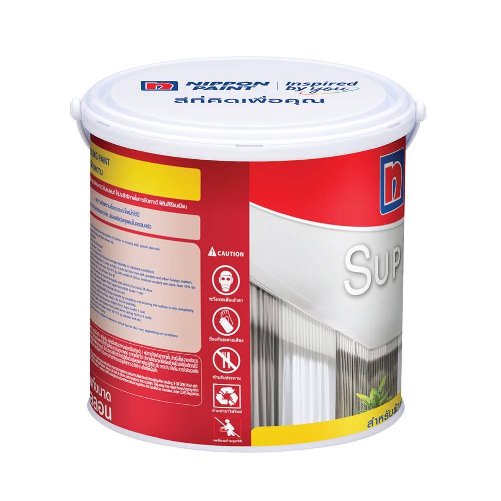 สีน้ำทาฝ้า ชนิดด้าน NIPPON PAINT SUPER SERVE SS800 สีขาว 1 แกลลอน