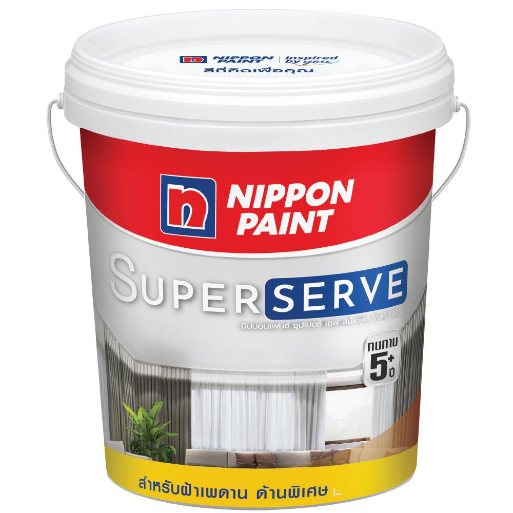 สีน้ำทาฝ้า ชนิดด้าน NIPPON PAINT SUPER SERVE SS800 สีขาว 5 แกลลอน