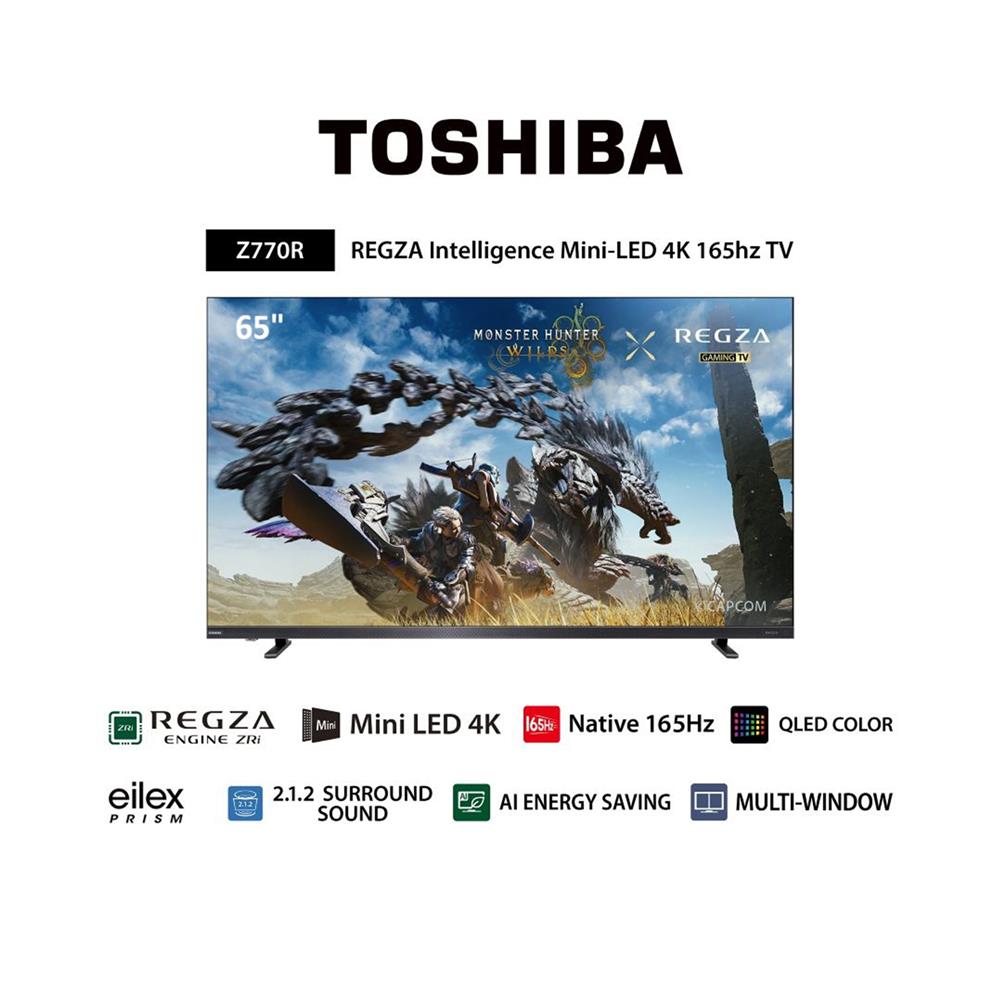 ทีวีมินิแอลอีดี 65 นิ้ว TOSHIBA (4K, MINI LED, VIDAA) 65Z770RP