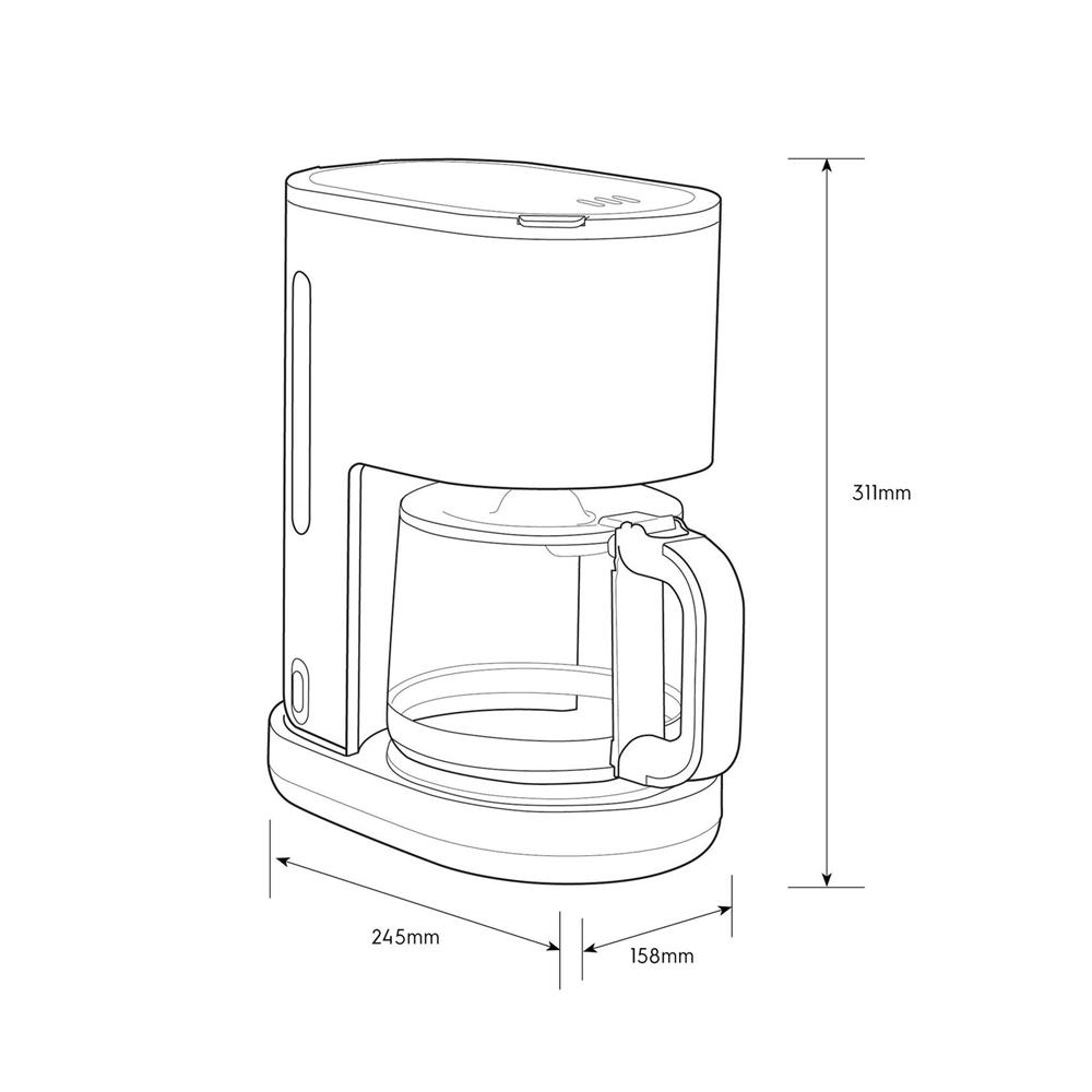เครื่องชงกาแฟดริป ELECTROLUX E2CM1-200W สีขาว