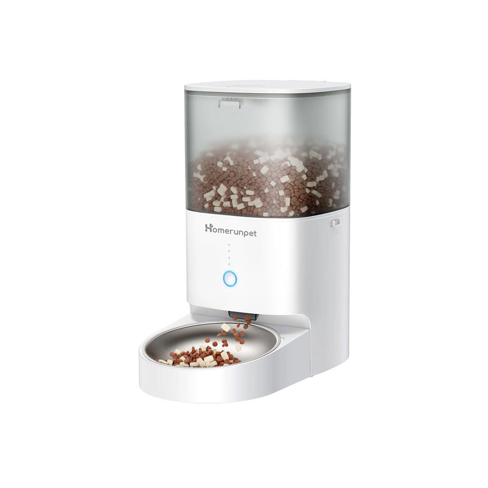 เครื่องให้อาหารสัตว์เลี้ยงอัตโนมัติ HOMERUNPET PF20 สีขาว
