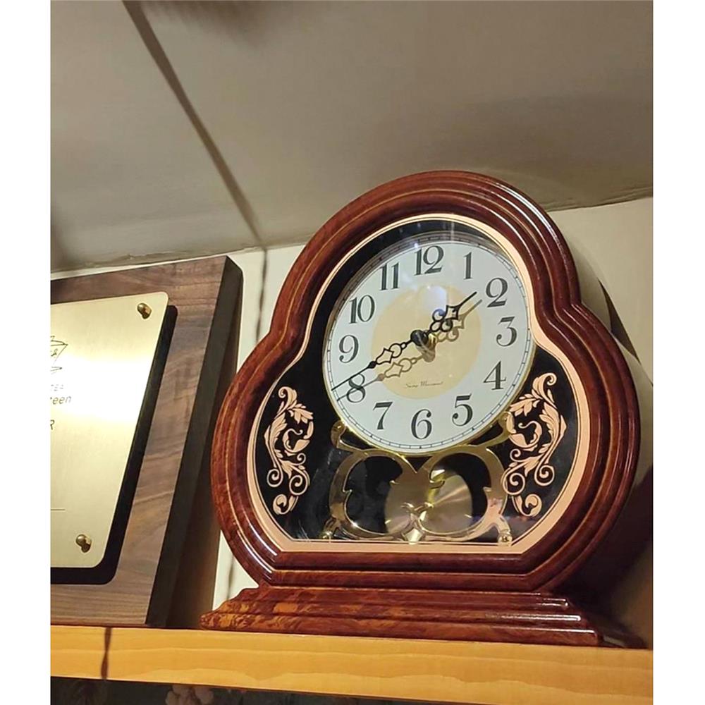 นาฬิกาตั้งโต๊ะ INTERY CT027C009_15 8.6x10.2 นิ้ว สีน้ำตาล