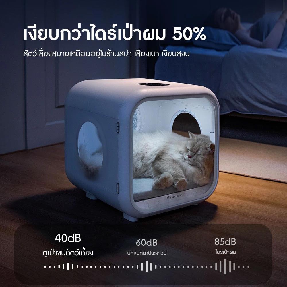 ตู้เป่าขนสัตว์เลี้ยง HOMERUNPET PD60 สีขาว