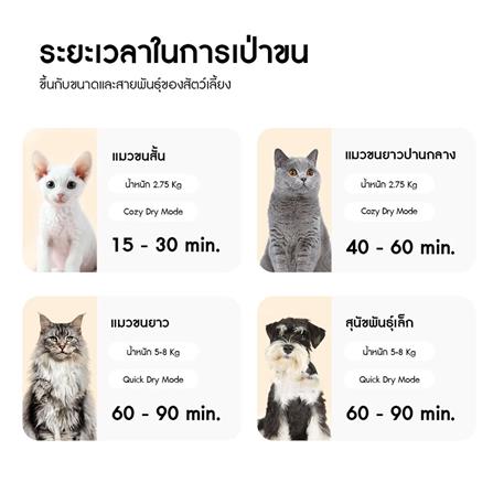 ตู้เป่าขนสัตว์เลี้ยง HOMERUNPET PD60 สีขาว_6