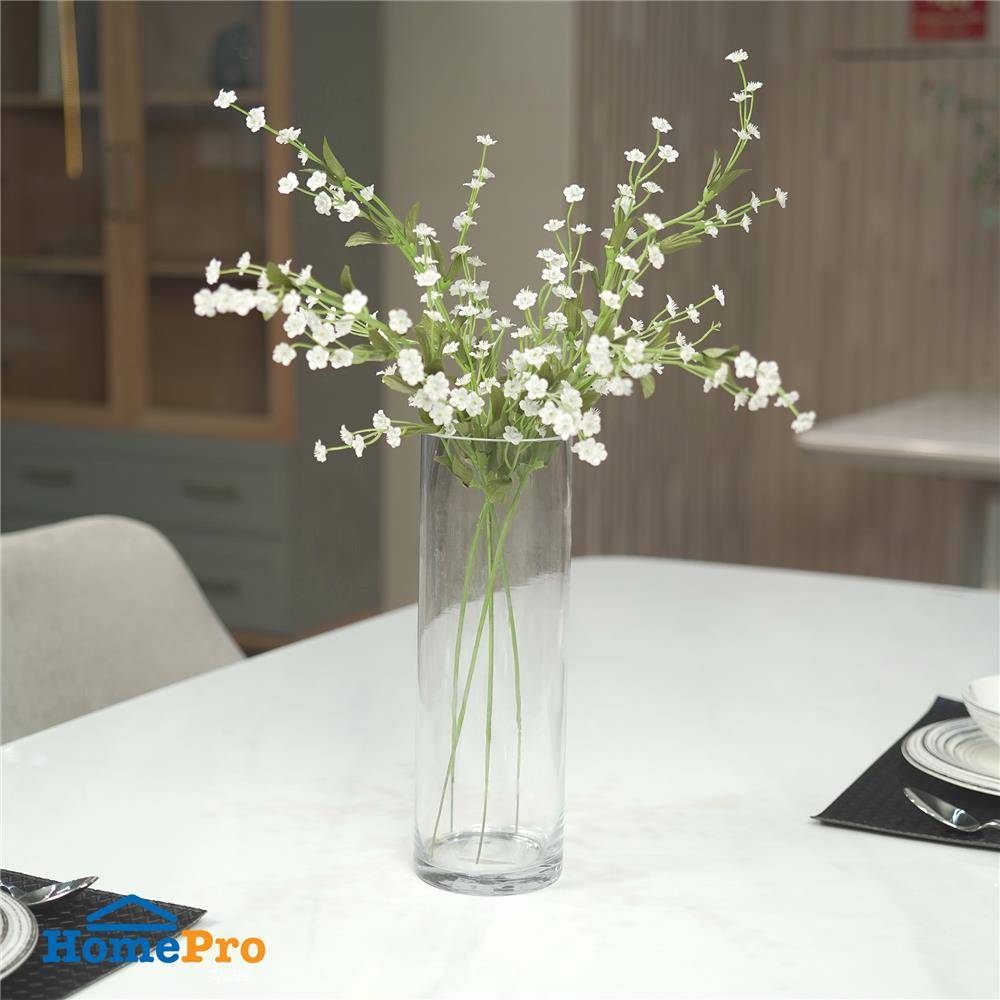 ของตกแต่ง แจกันแก้ว HOME LIVING STYLE ELLA 10x30 ซม. สีใส