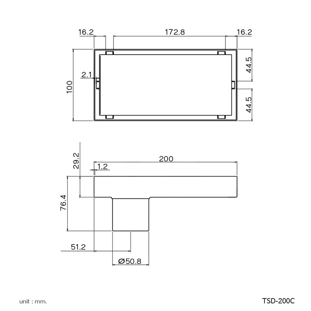 รางน้ำทิ้ง WS TSD-200C 20 ซม.