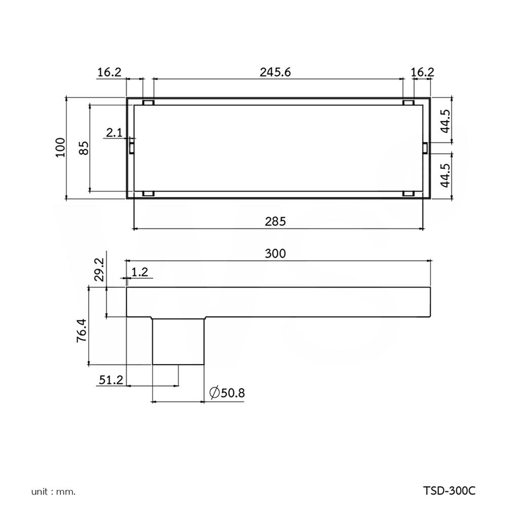 รางน้ำทิ้ง WS TSD-300C 30 ซม.