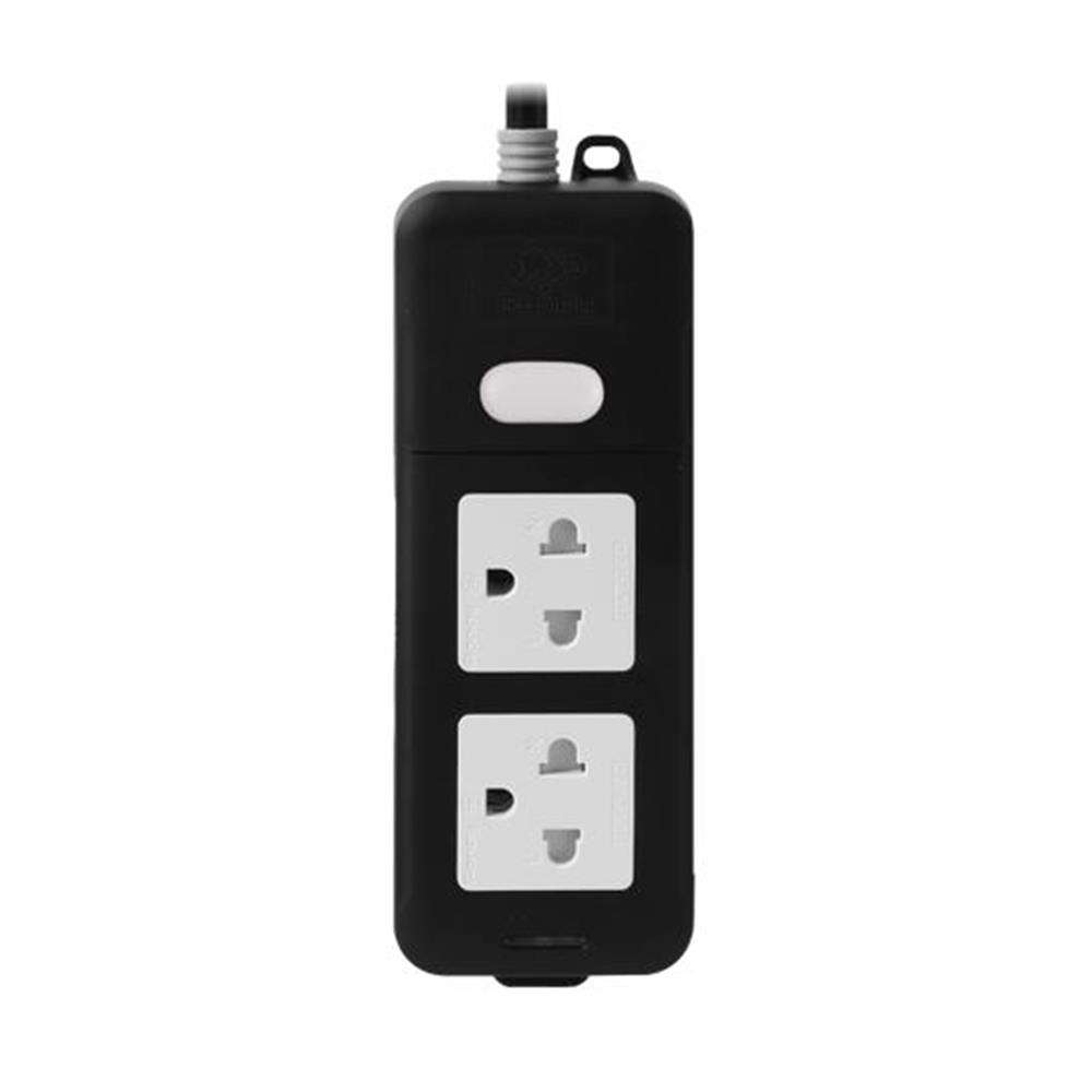 รางปลั๊กไฟ 2 ช่อง RANDY A216BK 16 แอมป์ 10 ม. สีดำ