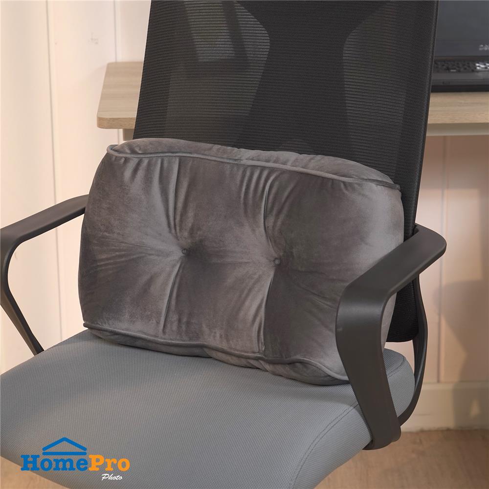 เบาะรองหลัง HOME LIVING STYLE RESTY 18x10 นิ้ว สีเทา