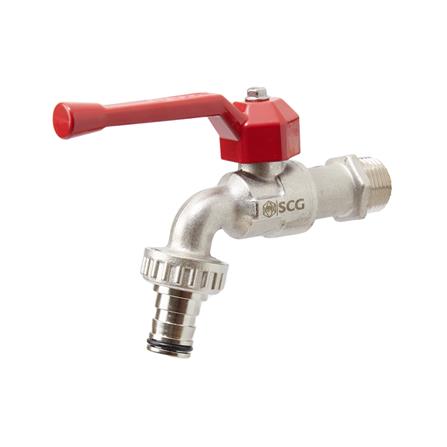 ก๊อกน้ำทองเหลืองพร้อมหัวต่อ O-RING SCG 1/2 นิ้ว_0