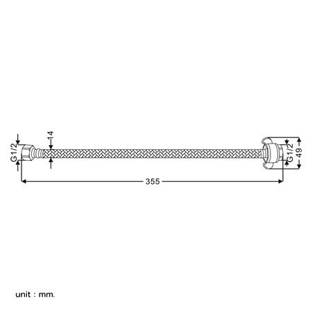 สายน้ำดีสเตนเลสน้ำอุ่น-น้ำเย็น RASLAND RA G41-14-35 14 นิ้ว_3