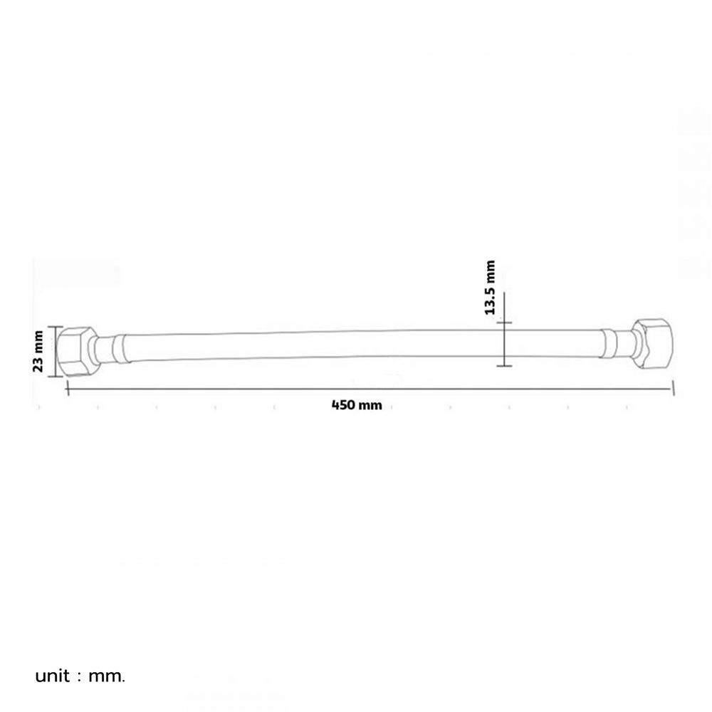 สายน้ำดีสเตนเลสน้ำอุ่น-น้ำเย็น ITALY MRG MR 334545 18 นิ้ว