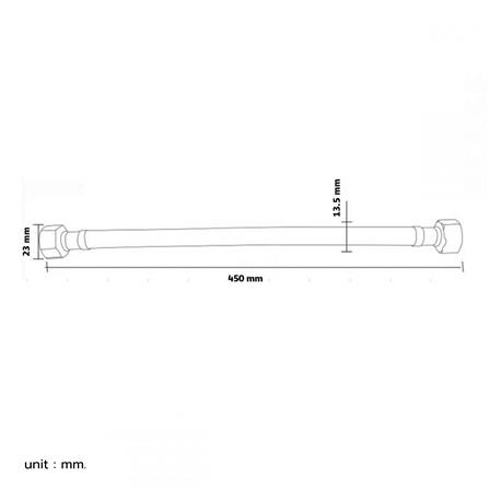 สายน้ำดีสเตนเลสน้ำอุ่น-น้ำเย็น ITALY MRG MR 334545 18 นิ้ว_1