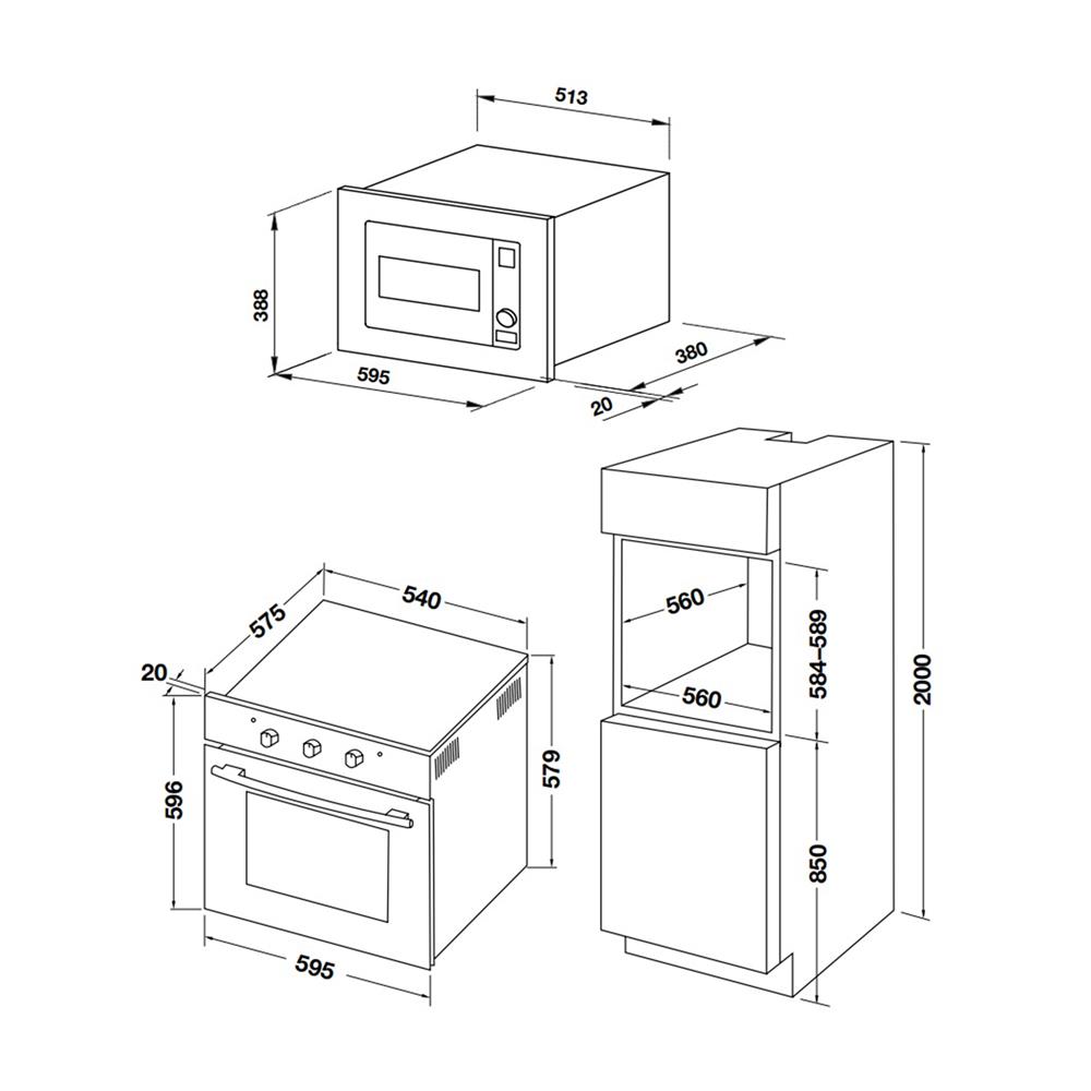 ไมโครเวฟฝัง+เตาอบฝัง HAFELE 495.07.642