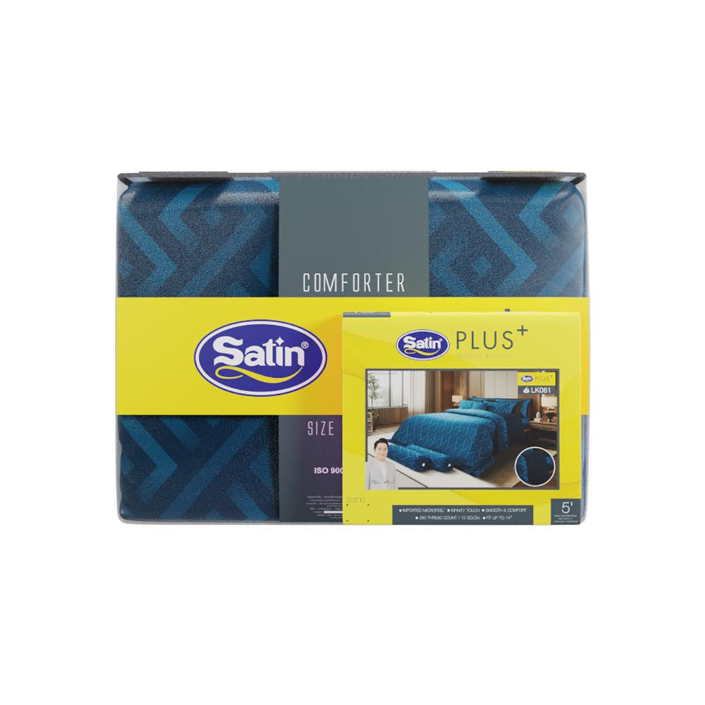 ชุดผ้าปูที่นอน 5 ฟุต (ชุด 6 ชิ้น) SATIN PLUS LUCKY ME LUCKY MORE LK061