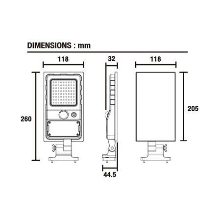 ไฟถนน SOLAR BEC SOL 80 วัตต์ DAYLIGHT สีดำ_7