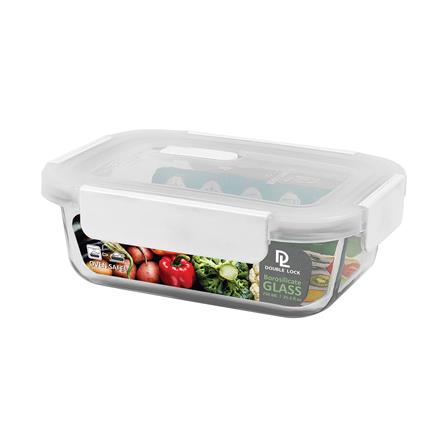 ชุดกล่องอาหารแก้ว DOUBLE LOCK 0.45 ลิตร และ 0.75 ลิตร (แพ็ก 1 แถม 1)_1