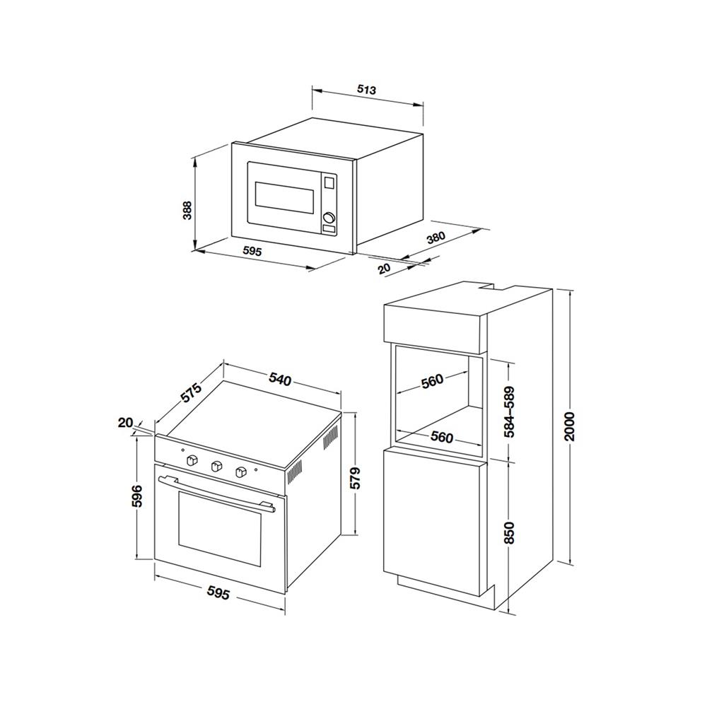 ไมโครเวฟฝัง+เตาอบฝัง HAFELE 495.07.641