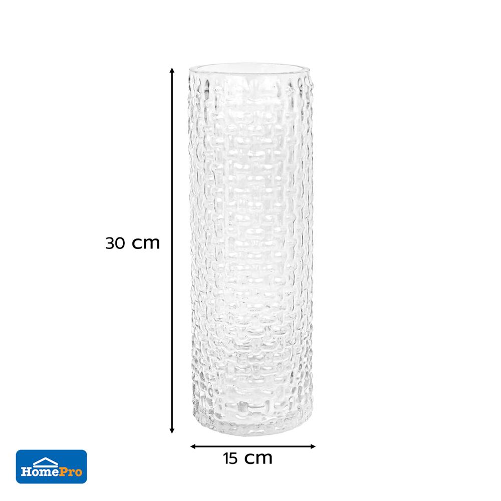 ของตกแต่ง แจกันแก้ว HOME LIVING STYLE GALA 10.5x30 ซม. สีใส