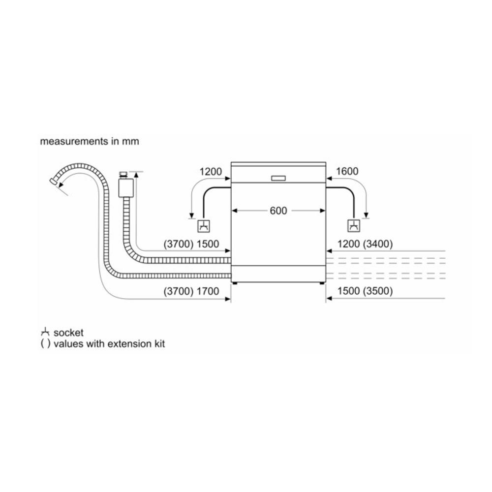 เครื่องล้างจานตั้งพื้น BOSCH SMS4HMC25M