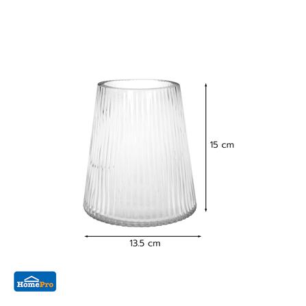 ของตกแต่ง แจกันแก้ว HOME LIVING STYLE VENUS 13.5x15 ซม. สีใส_3