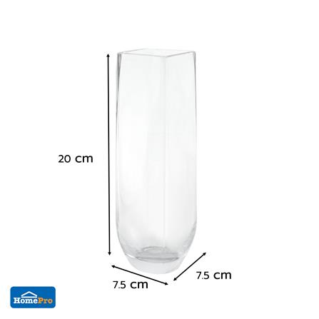 ของตกแต่ง แจกันแก้ว HOME LIVING STYLE HELEN 7.5x20 ซม. สีใส_4