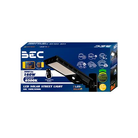 ไฟถนน SOLAR BEC SOL 160 วัตต์ DAYLIGHT สีดำ_5