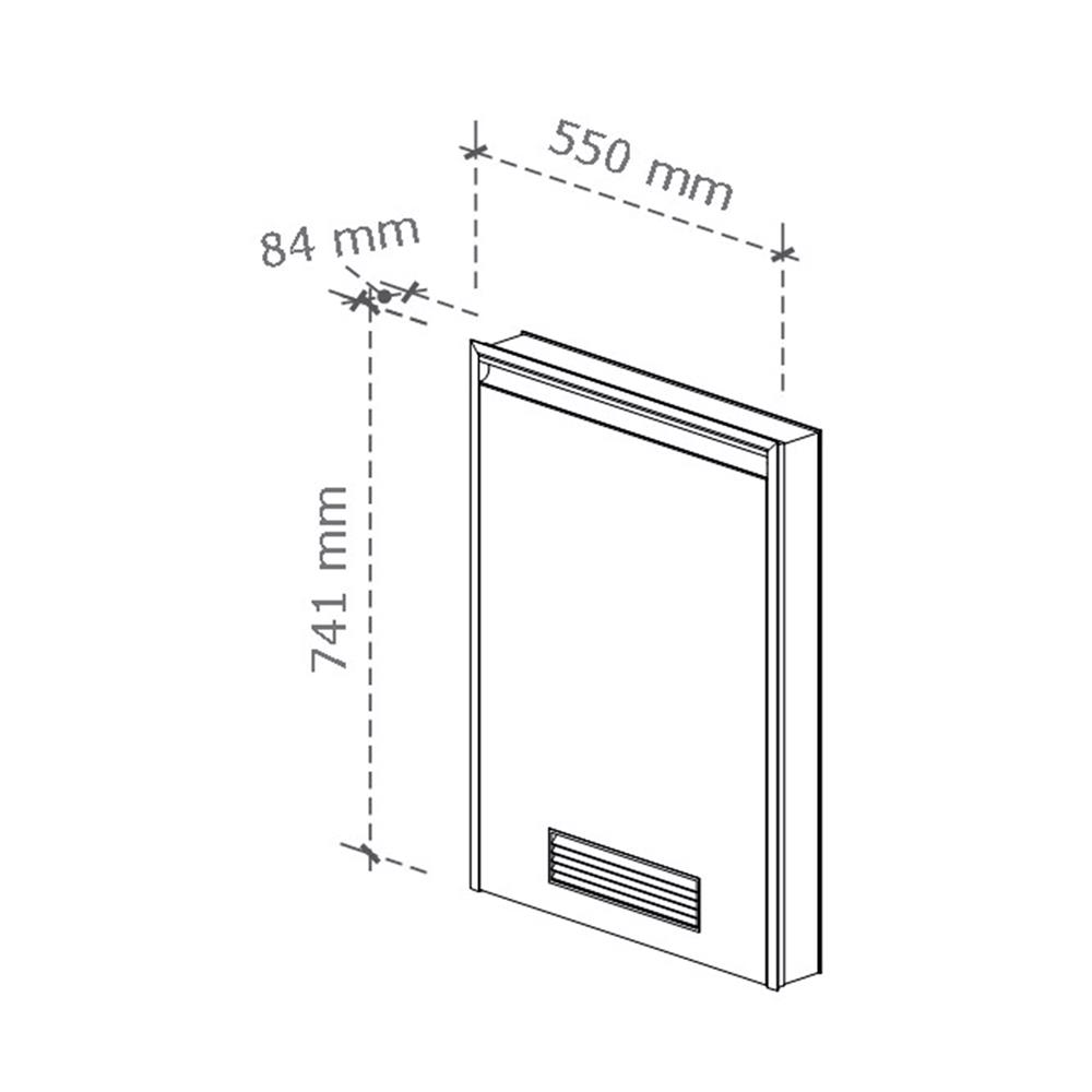 บานถังแก๊ส STARMARK BLANCE V2 55x74 ซม. สีขาว