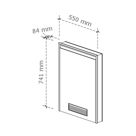 บานถังแก๊ส STARMARK BLANCE V2 55x74 ซม. สีขาว_5