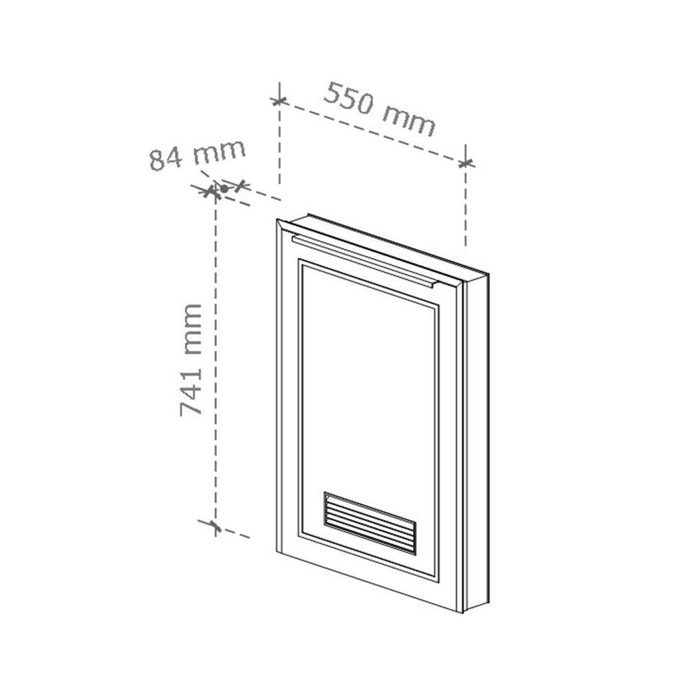บานถังแก๊ส STARMARK KYLIE V2 55x74 ซม. สียูนีค โอ๊ค
