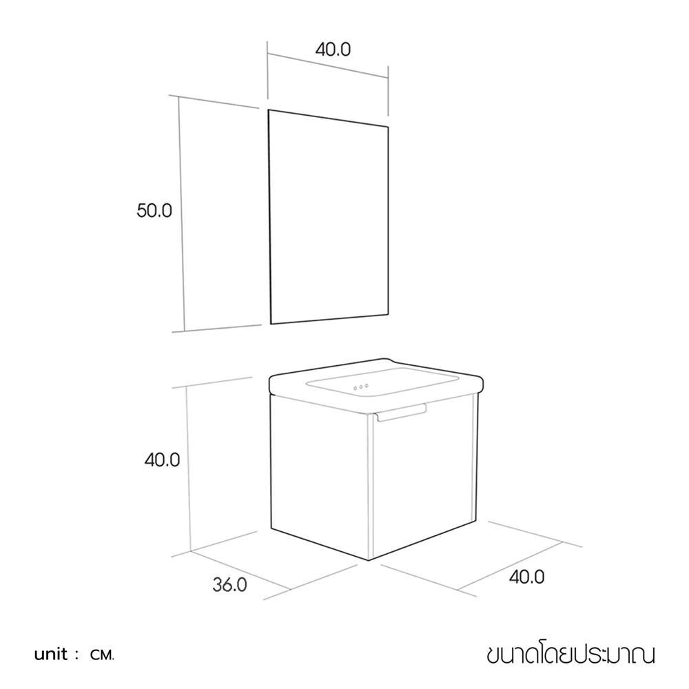 อ่างเคาน์เตอร์ WSP BSCC-152 สีเทา