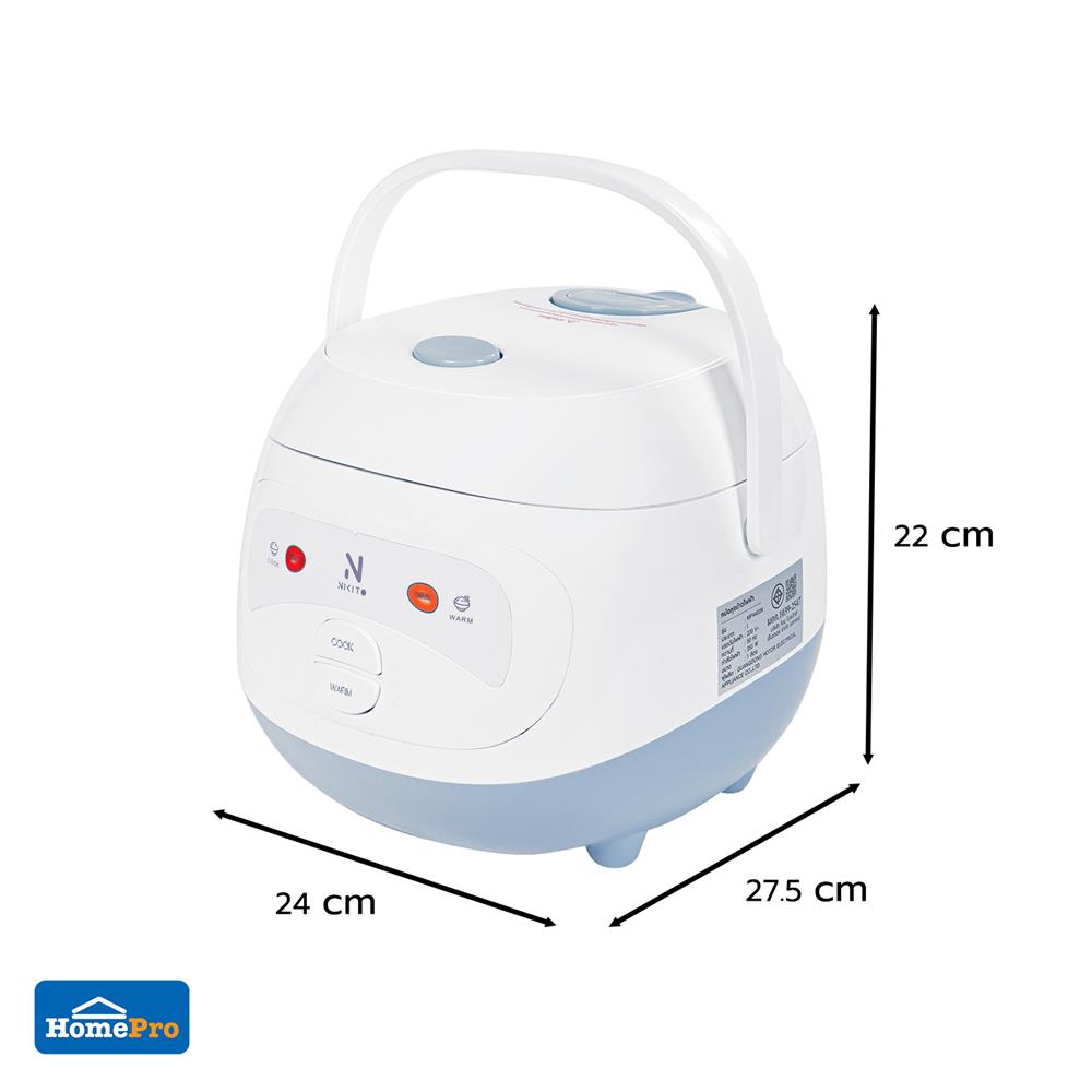 หม้อหุงข้าว MANUAL NIKITO MF4403N 1 ลิตร สีฟ้า