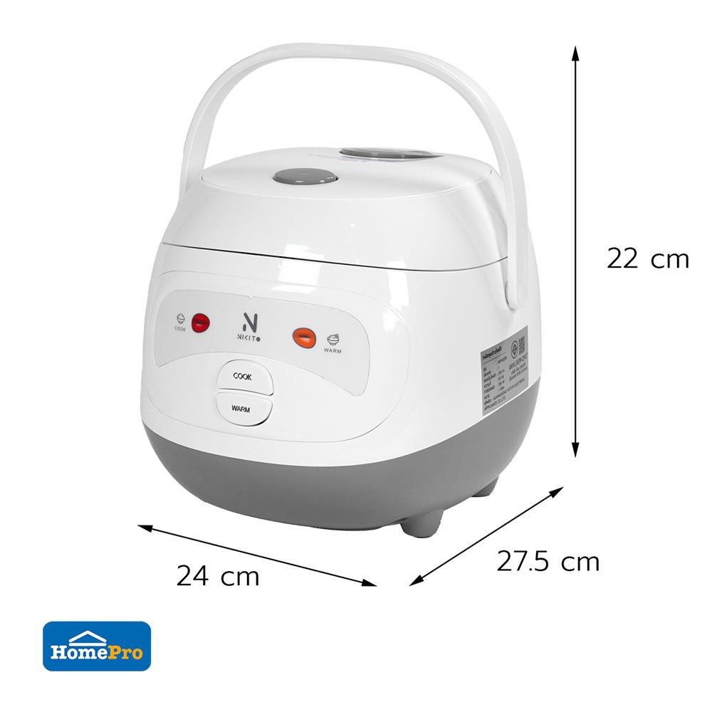 หม้อหุงข้าว MANUAL NIKITO MF4403N 1 ลิตร สีเทา