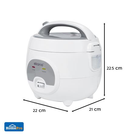 หม้อหุงข้าว MANUAL EKONO RP1325N 0.8 ลิตร สีเทา_12