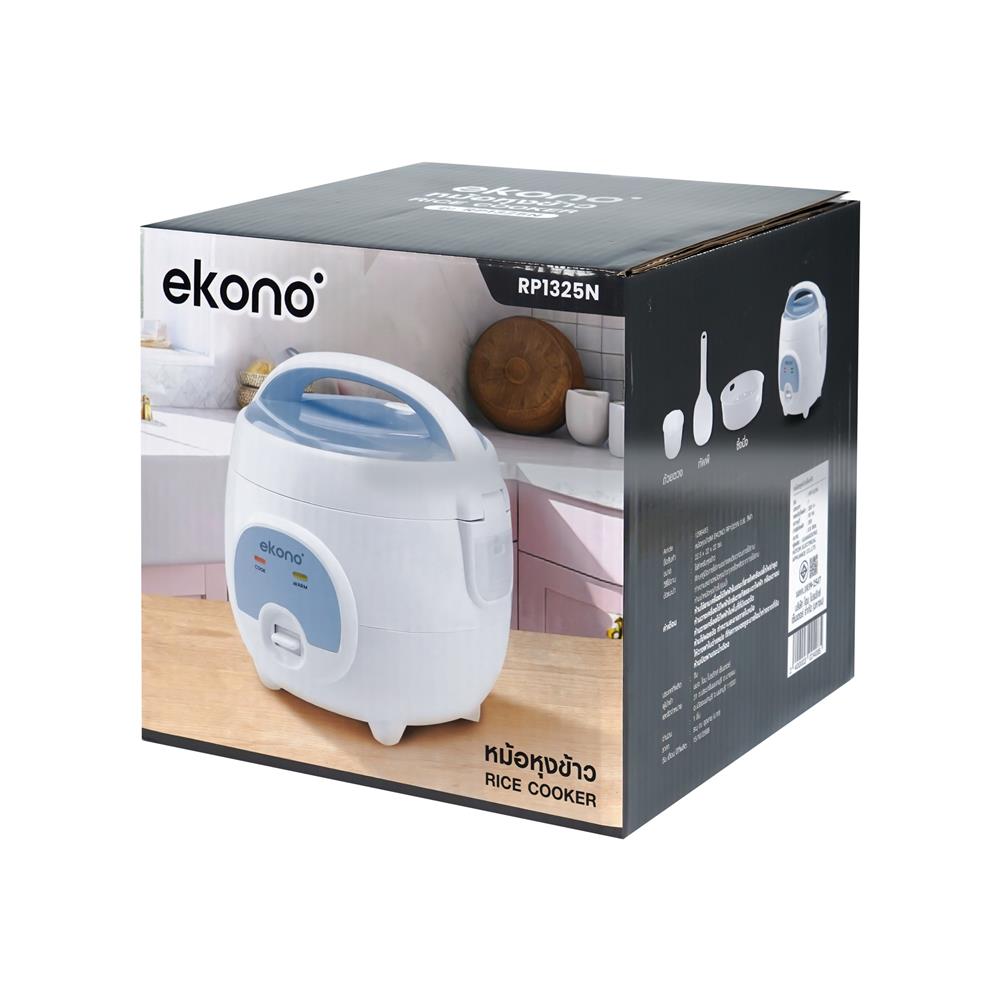 หม้อหุงข้าว MANUAL EKONO RP1325N 0.8 ลิตร สีฟ้า