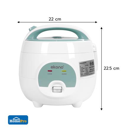 หม้อหุงข้าว MANUAL EKONO RP1325N 0.8 ลิตร สีเขียว_5