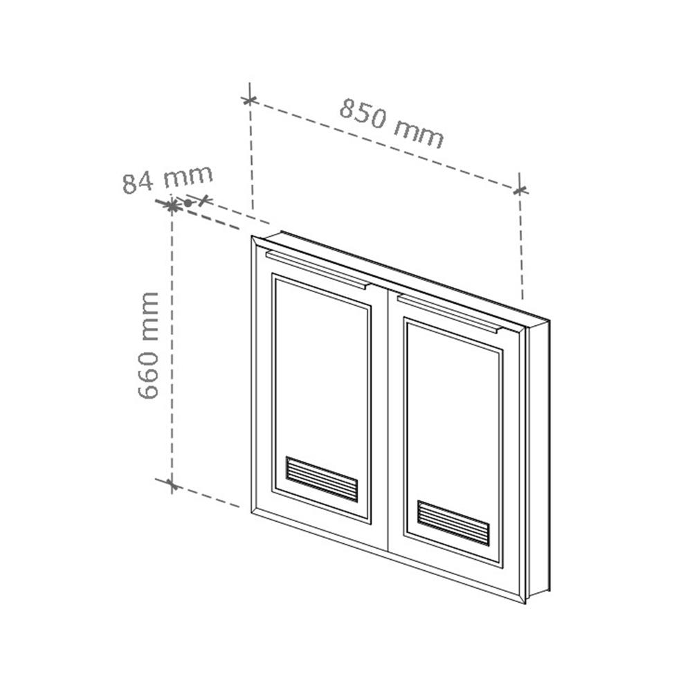 บานซิงค์คู่ช่องระบาย STARMARK KYLIE V2 85x66 ซม. สีสโมกี้ แอช