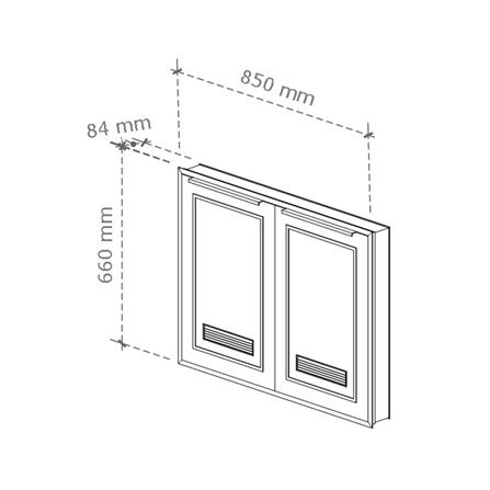 บานซิงค์คู่ช่องระบาย STARMARK KYLIE V2 85x66 ซม. สีสโมกี้ แอช_5