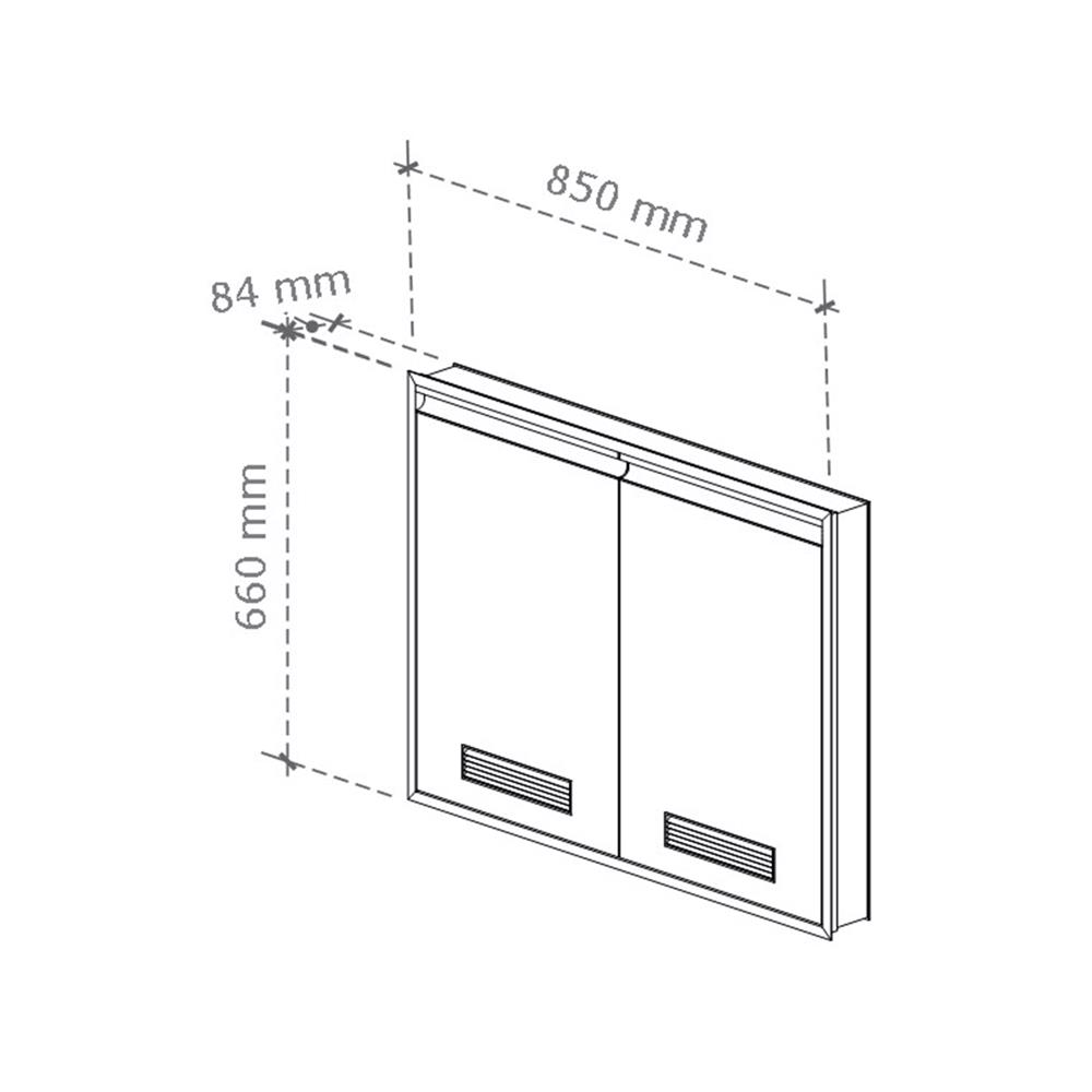 บานซิงค์คู่ช่องระบาย STARMARK BLANCE V2 85x66 ซม. สีขาว