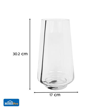 ของตกแต่ง แจกันแก้ว HOME LIVING STYLE DAVID 17x30.2 ซม. สีใส_4