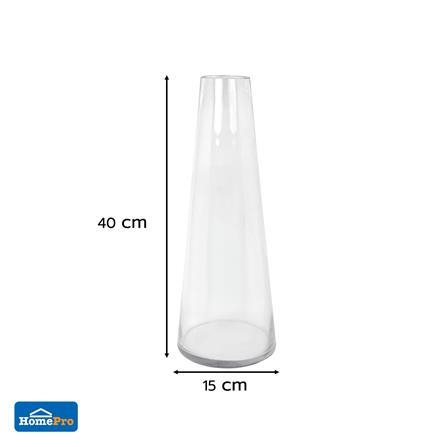 ของตกแต่ง แจกันแก้ว HOME LIVING STYLE BELLA 15x40 ซม. สีใส_3