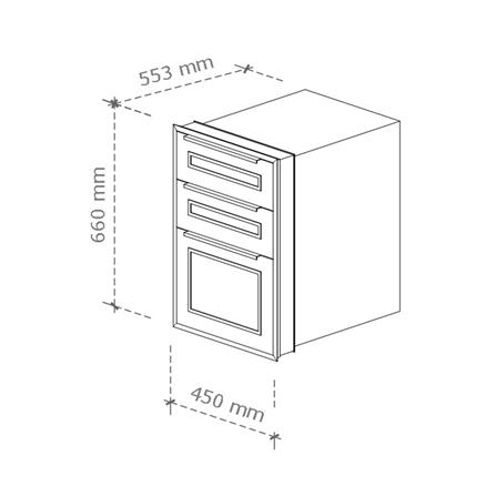 ตู้ลิ้นชัก 3 ชั้น STARMARK KYLIE V2 45x66 ซม. สียูนีค โอ๊ค_5
