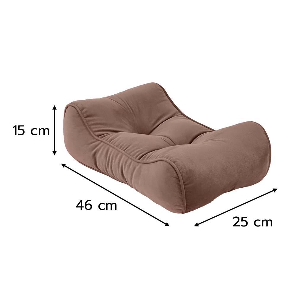 เบาะรองหลัง HOME LIVING STYLE RESTY 18x10 นิ้ว สีน้ำตาล