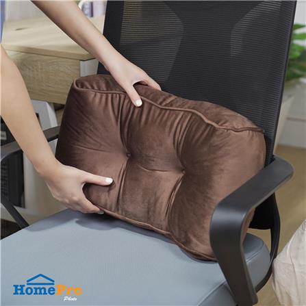 เบาะรองหลัง HOME LIVING STYLE RESTY 18x10 นิ้ว สีน้ำตาล_5