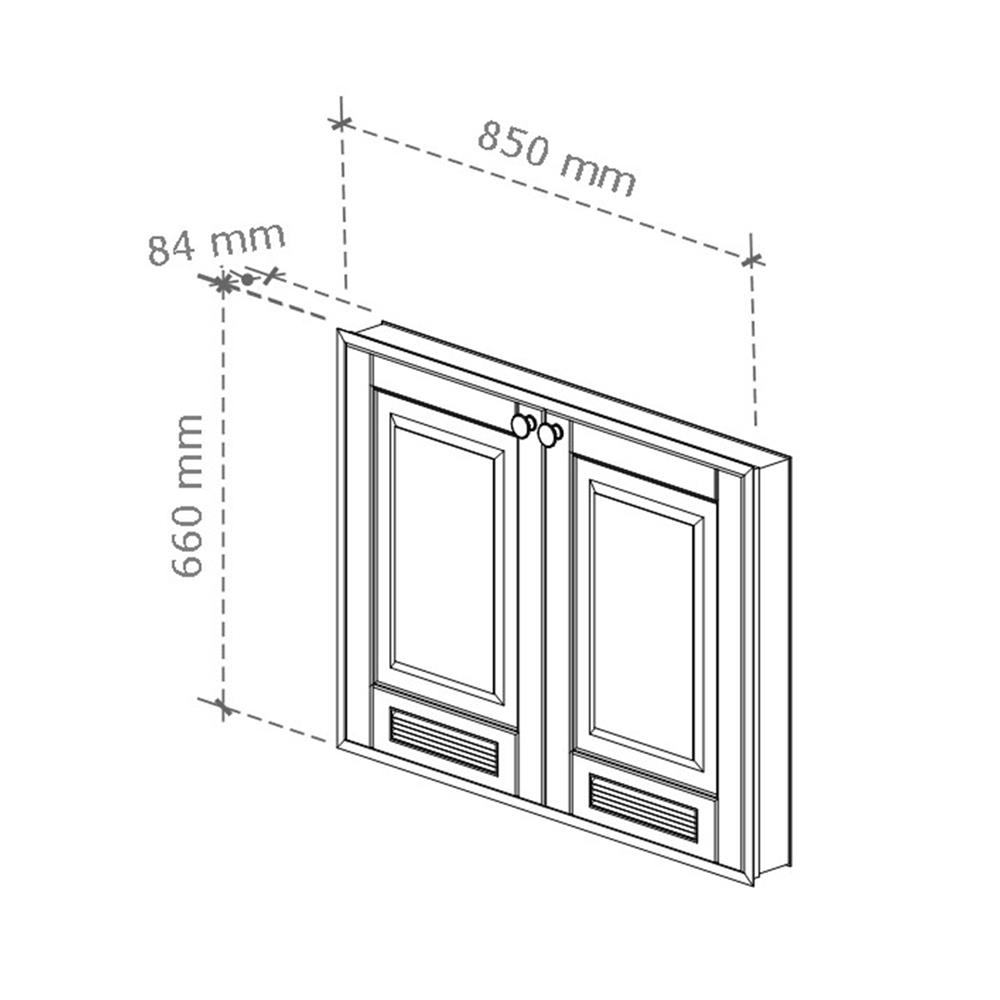 บานซิงค์คู่ช่องระบาย STARMARK ALICE V2 85x66 ซม. สีขาว