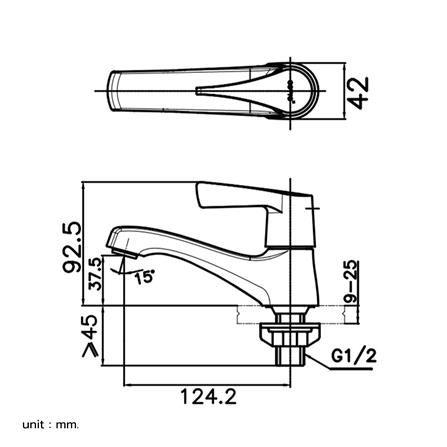 ก๊อกอ่างล้างหน้า COTTO 1207C59 (HM)_1