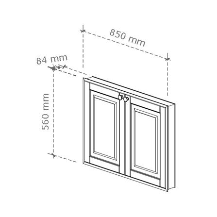 บานใต้เตา STARMARK ALICE V2 85x56 ซม. สีไทเทเนียมเกรย์_5