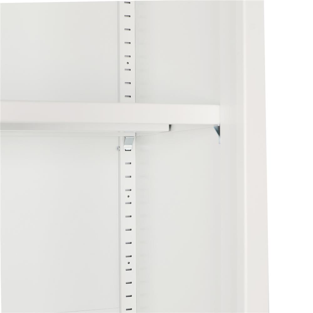 ตู้เหล็กสูง บานเลื่อนกระจก FURDINI KULLEN FYD-W016 90 ซม. สีขาว