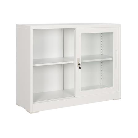 ตู้เหล็ก บานเลื่อนกระจก FURDINI KULLEN FYD-W002 120 ซม. สีขาว_3